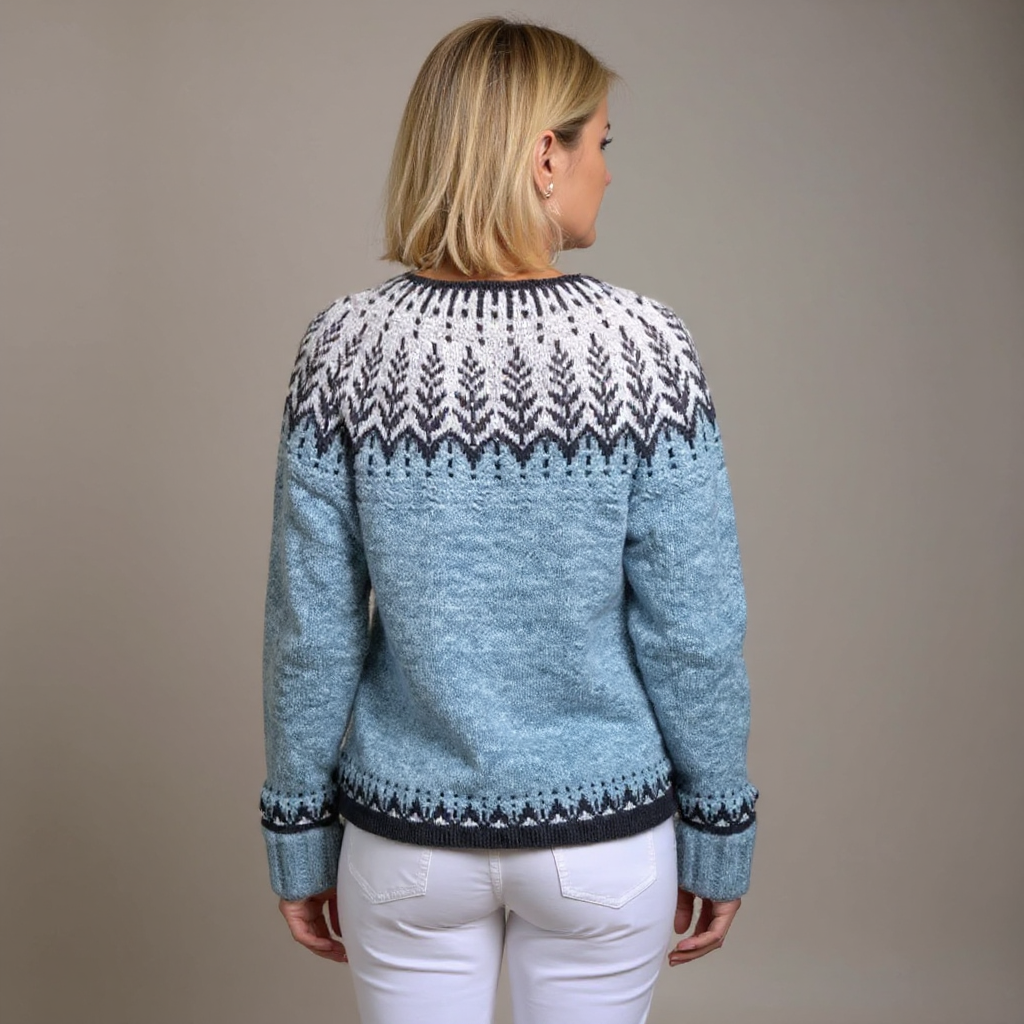 Dámský vintage cardigan s motivy severského stylu