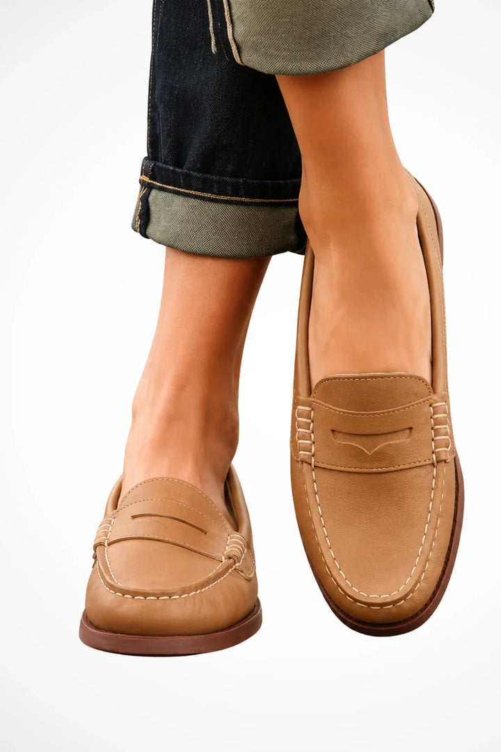 Mocassins Classiques Sans Lacets en Cuir Pour Femme