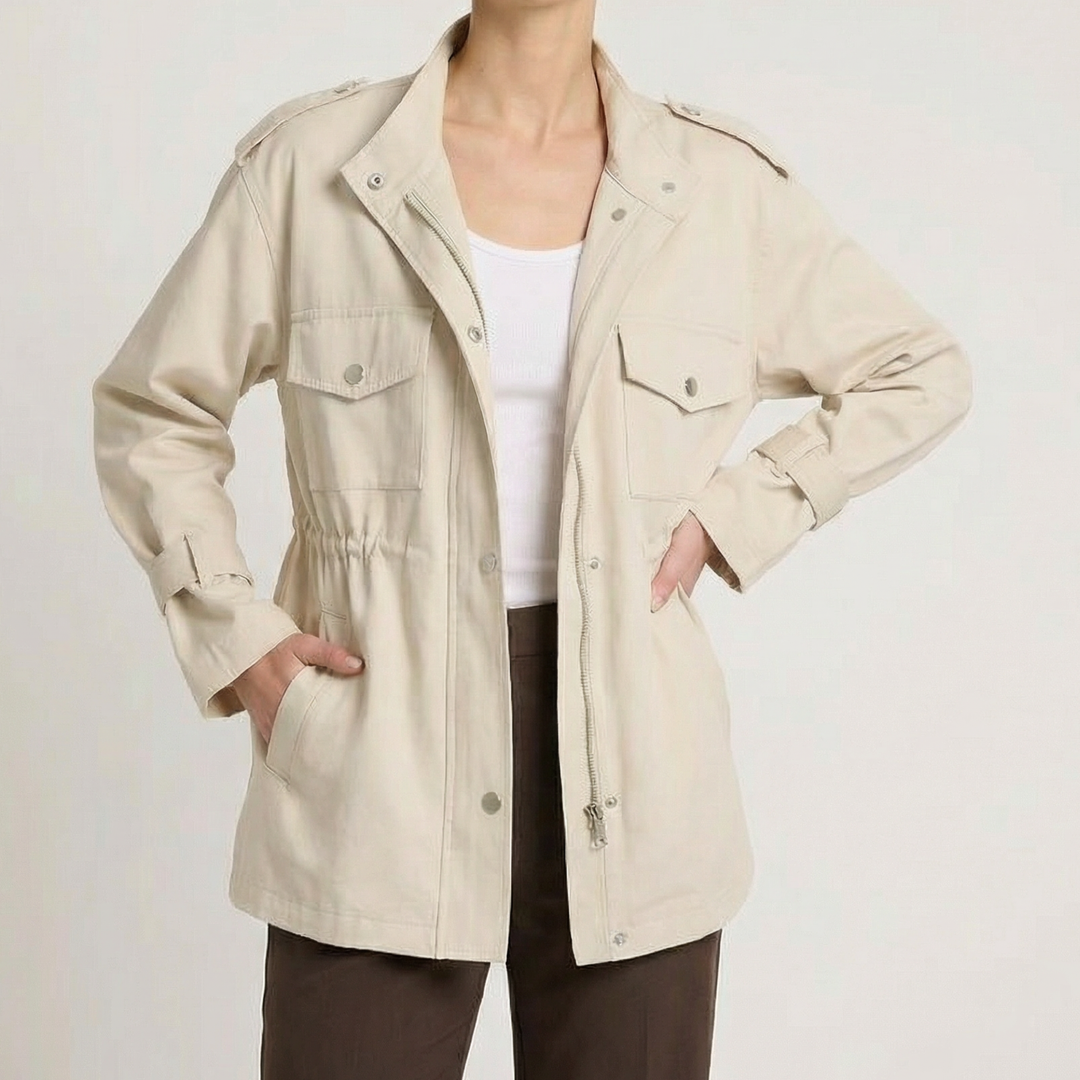 Cappotto casual da donna con tasche multiuso