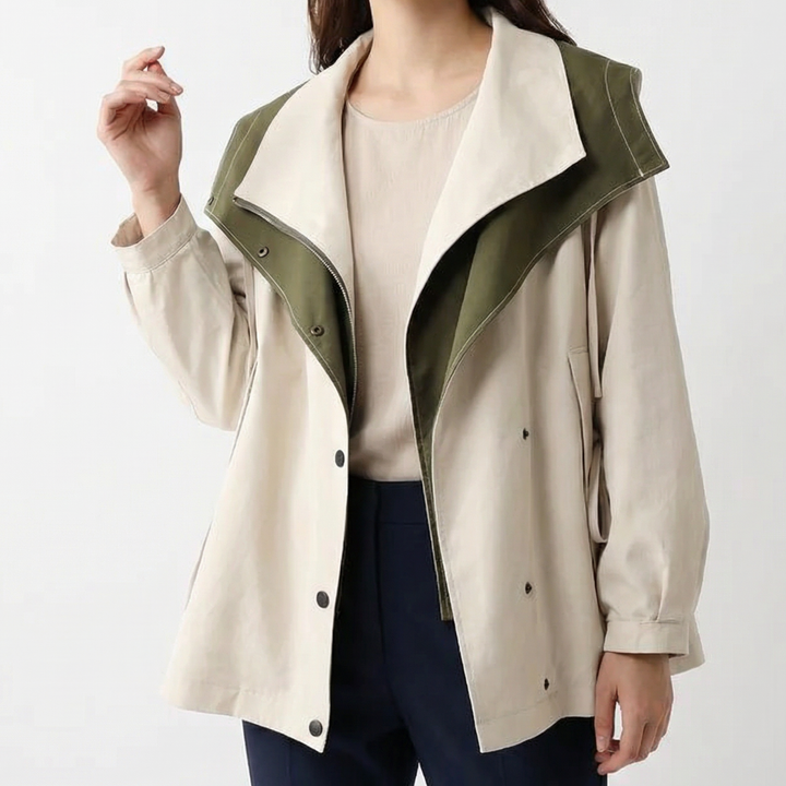 Veste Femme Imperméable à Capuche et Coupe-Vent