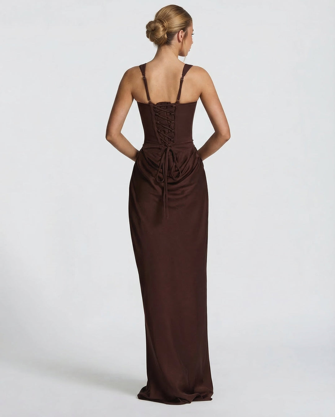 Women's Corset-Style Hourglass Maxi Dress
