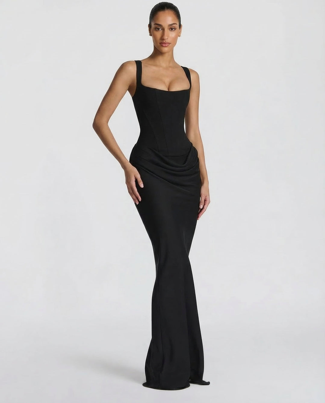 Women's Corset-Style Hourglass Maxi Dress
