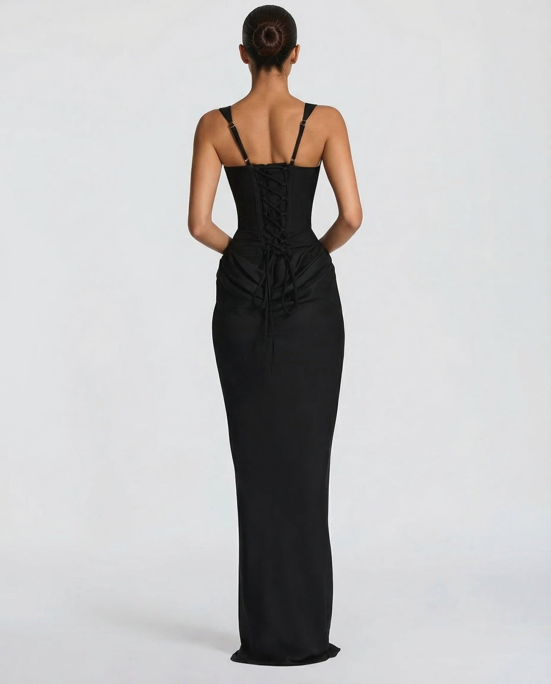 Women's Corset-Style Hourglass Maxi Dress