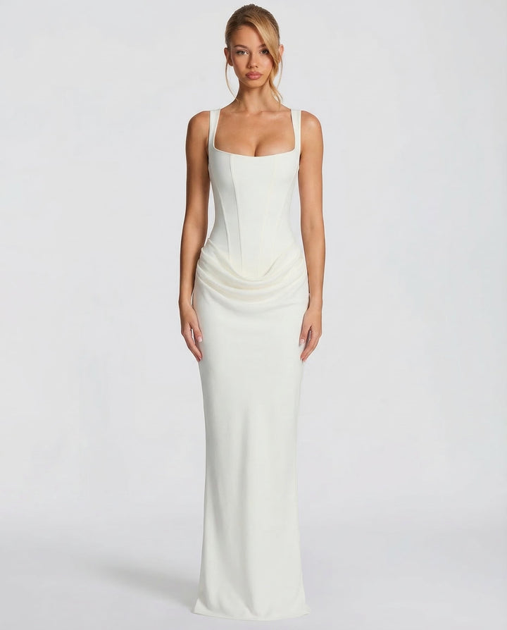 Women's Corset-Style Hourglass Maxi Dress