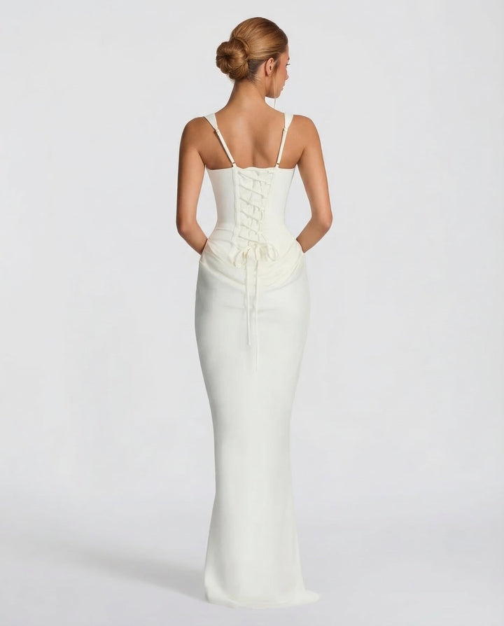 Women's Corset-Style Hourglass Maxi Dress
