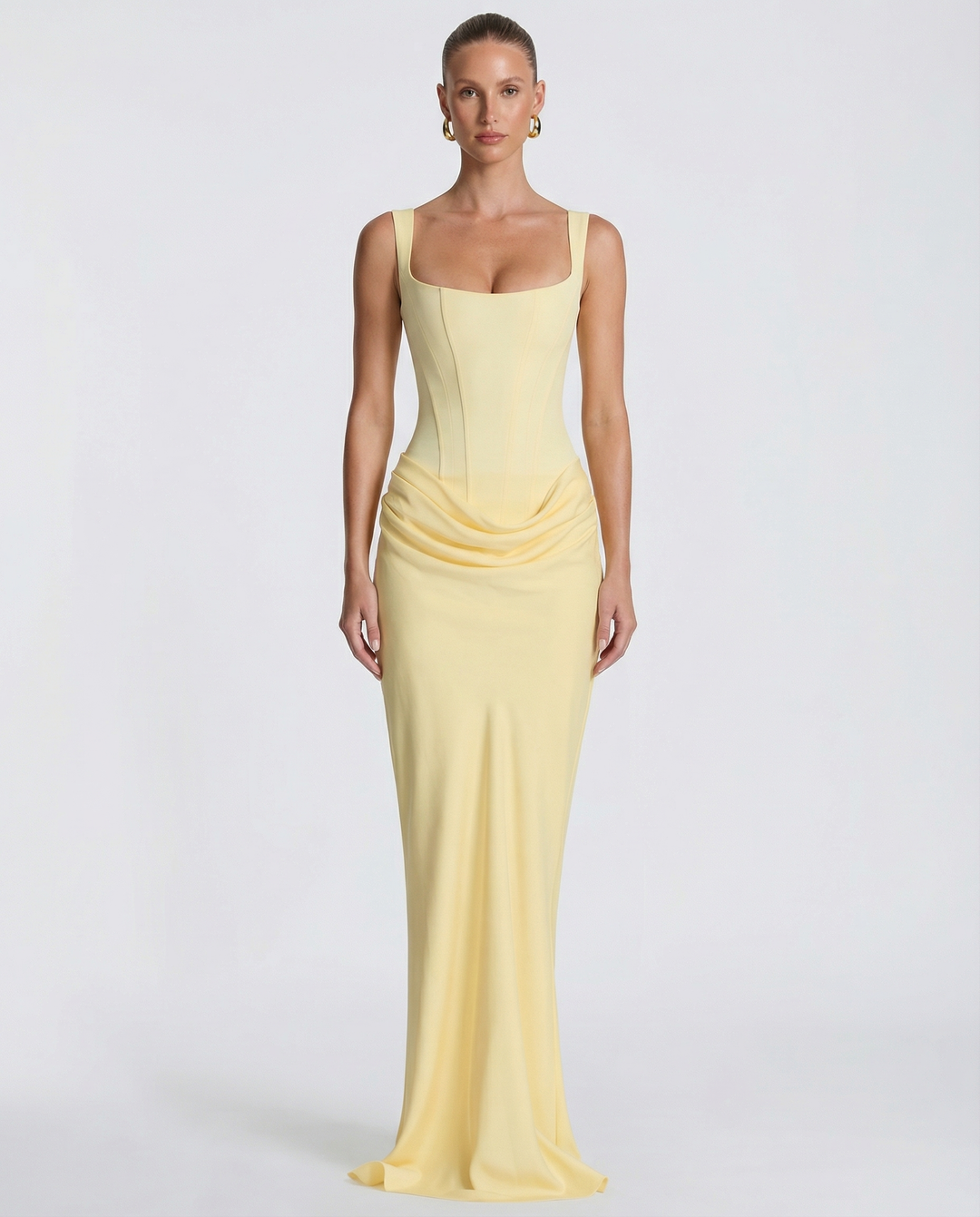 Women's Corset-Style Hourglass Maxi Dress