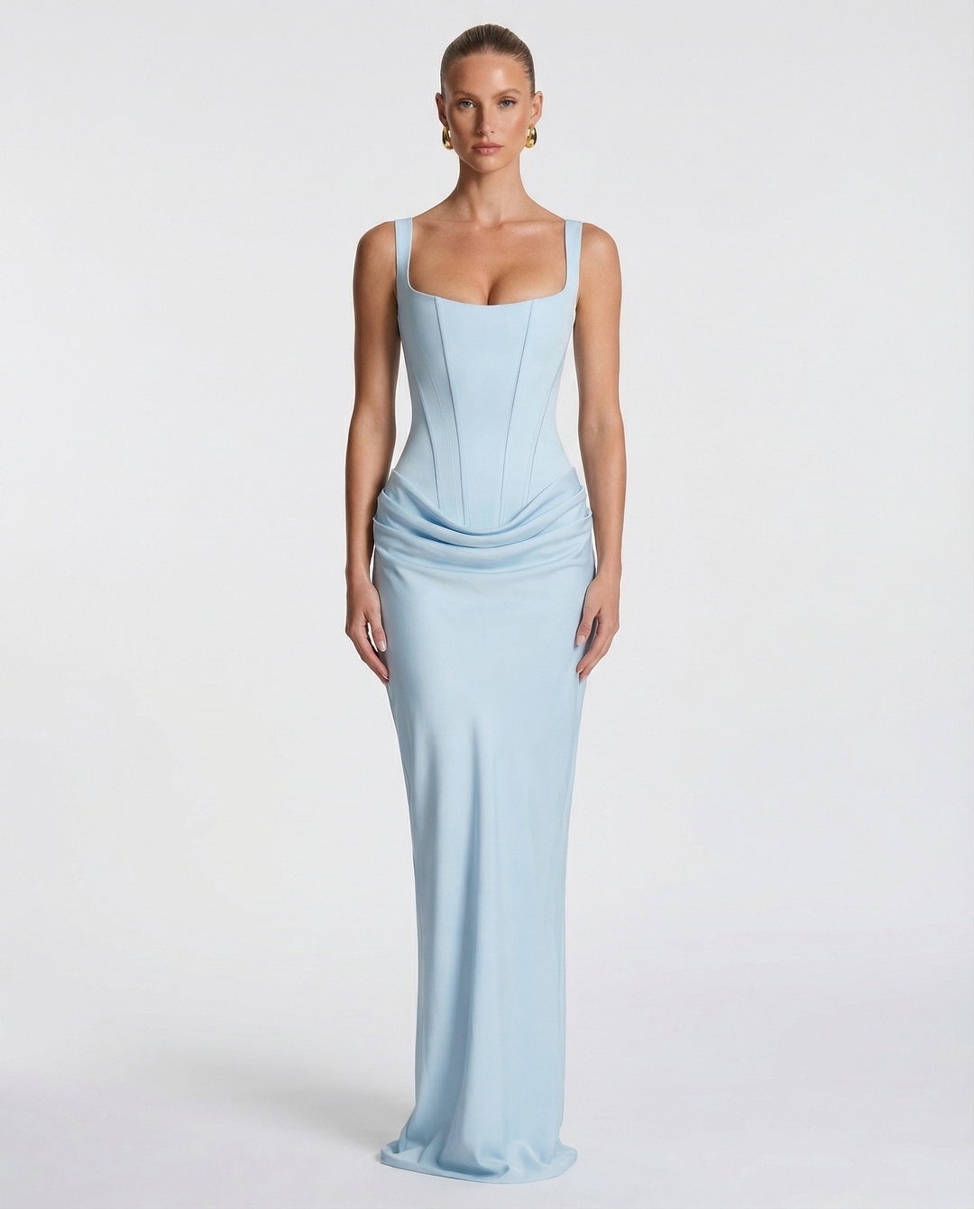 Women's Corset-Style Hourglass Maxi Dress