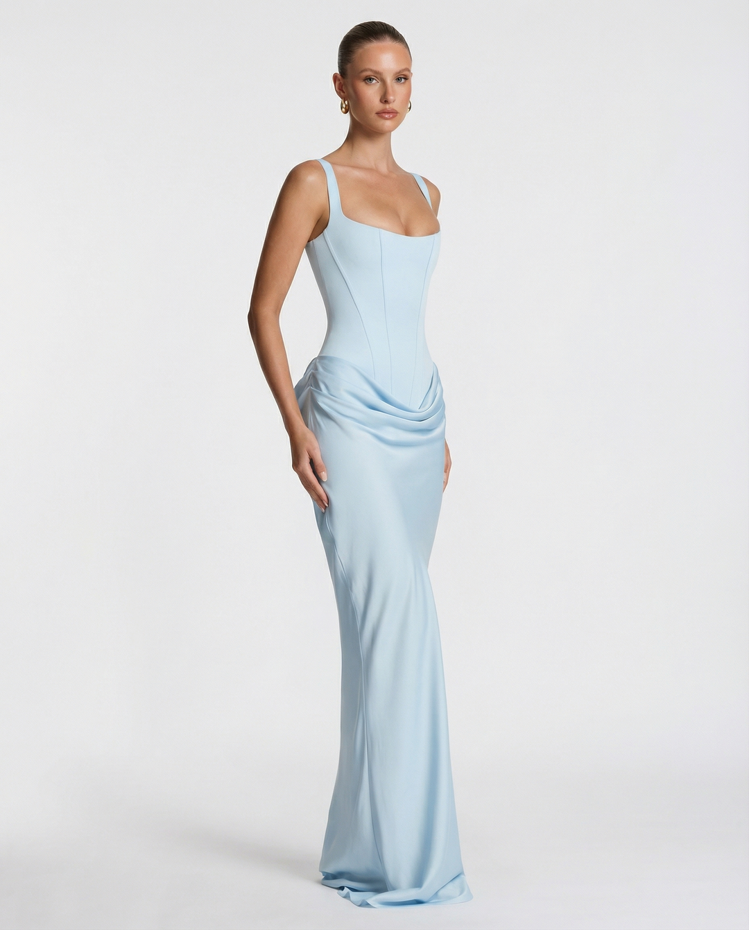 Women's Corset-Style Hourglass Maxi Dress