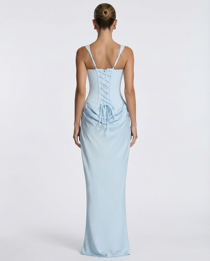 Women's Corset-Style Hourglass Maxi Dress