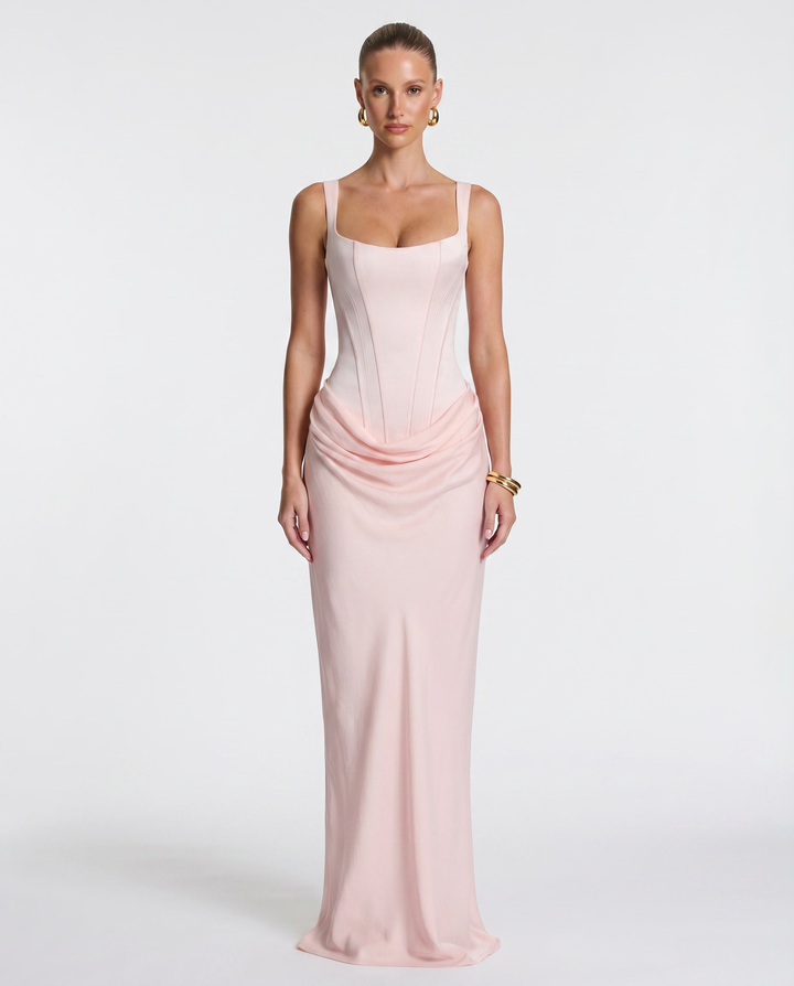 Women's Corset-Style Hourglass Maxi Dress