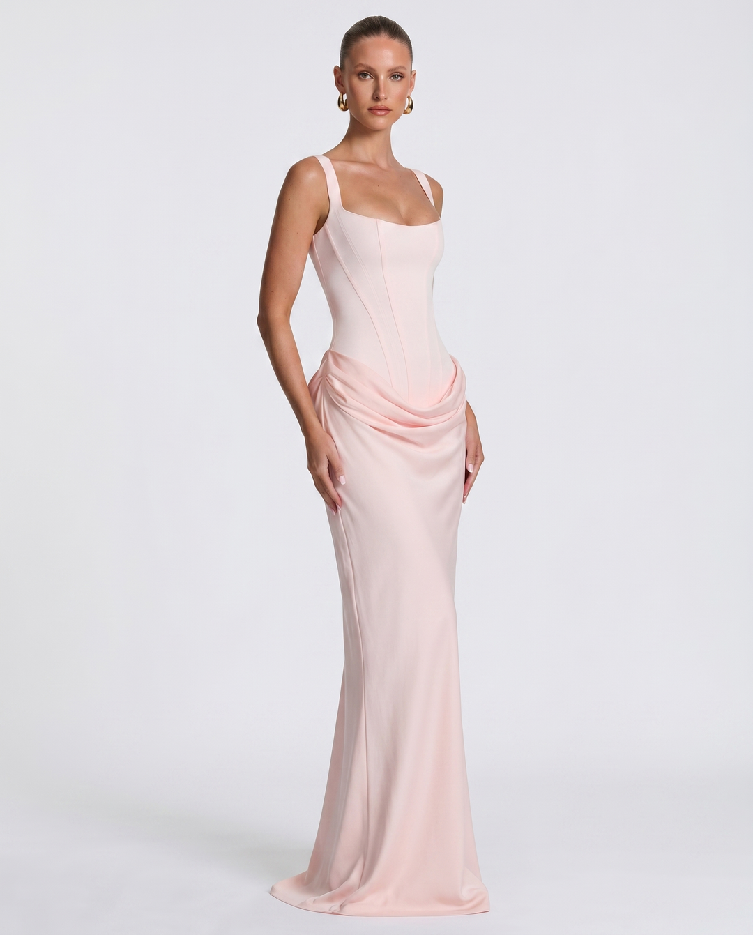 Women's Corset-Style Hourglass Maxi Dress
