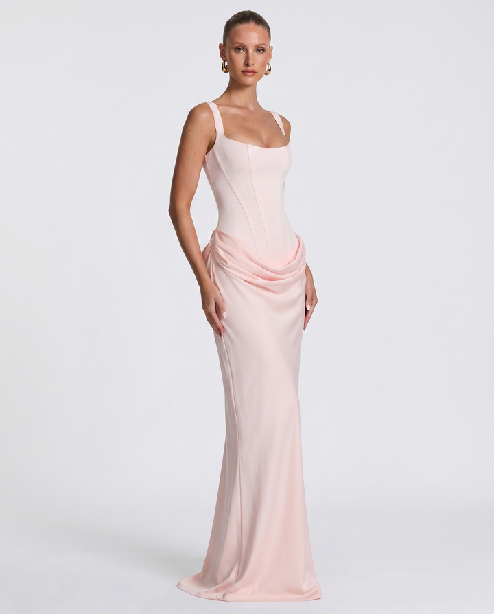 Women's Corset-Style Hourglass Maxi Dress