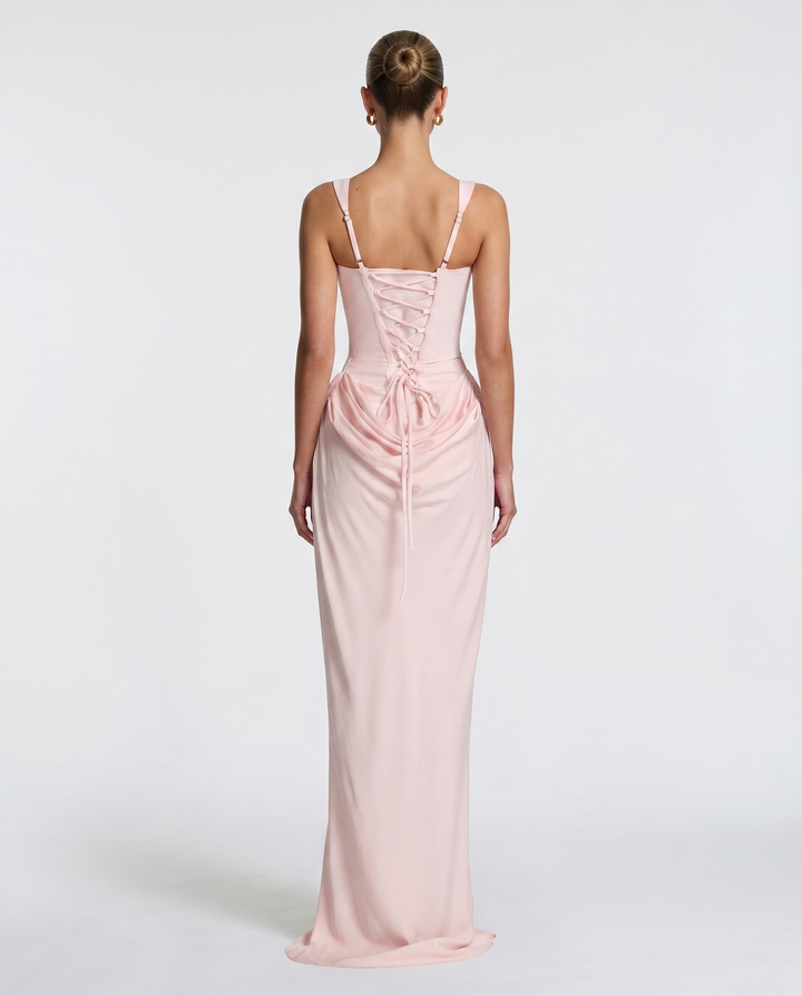 Women's Corset-Style Hourglass Maxi Dress
