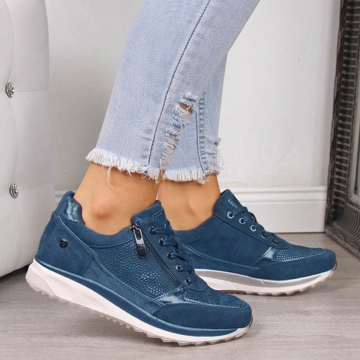 Γυναικεία casual sneakers με κορδόνια για καθημερινή χρήση