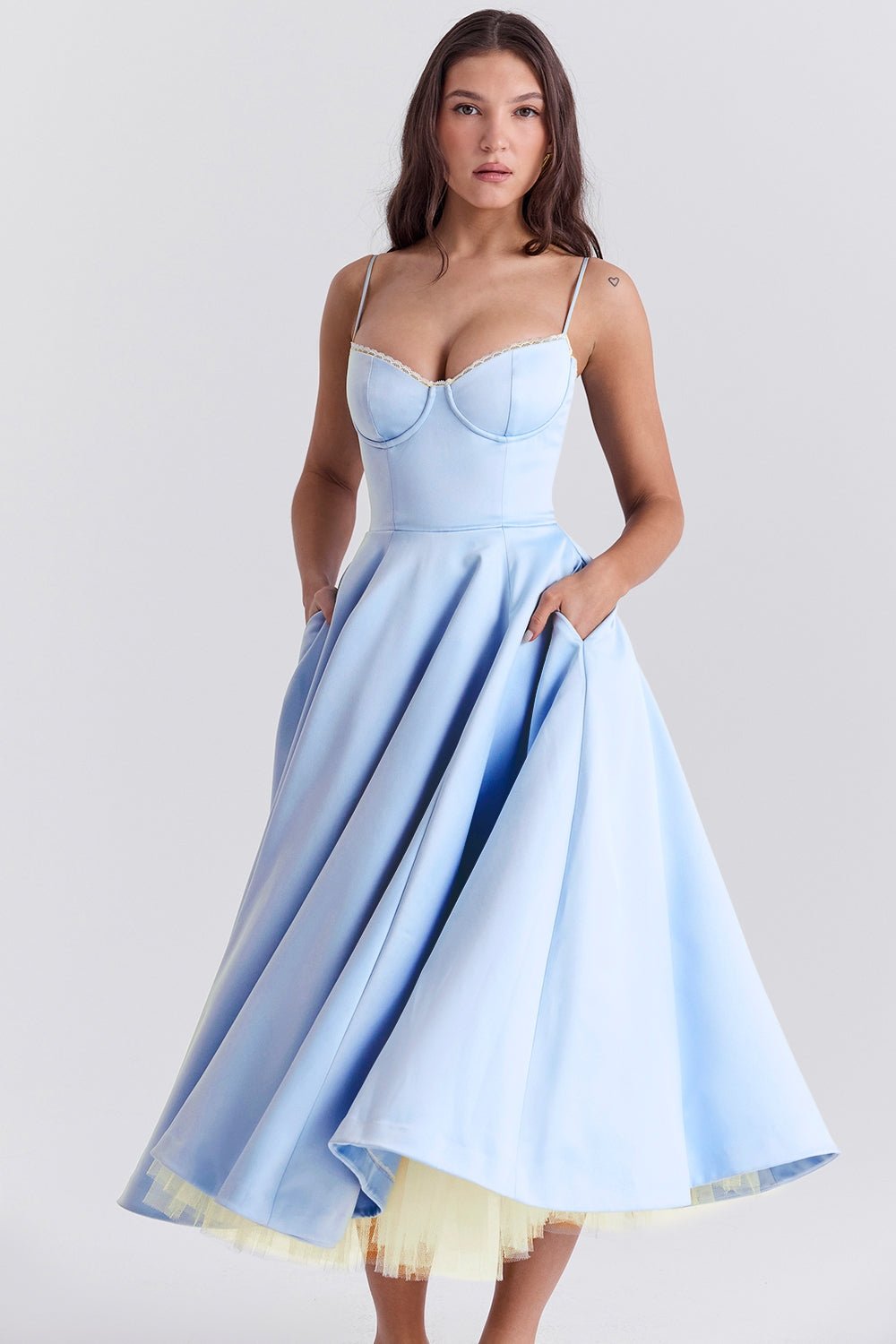 Women's Vintage Sleeveless A-Line Midi Dress