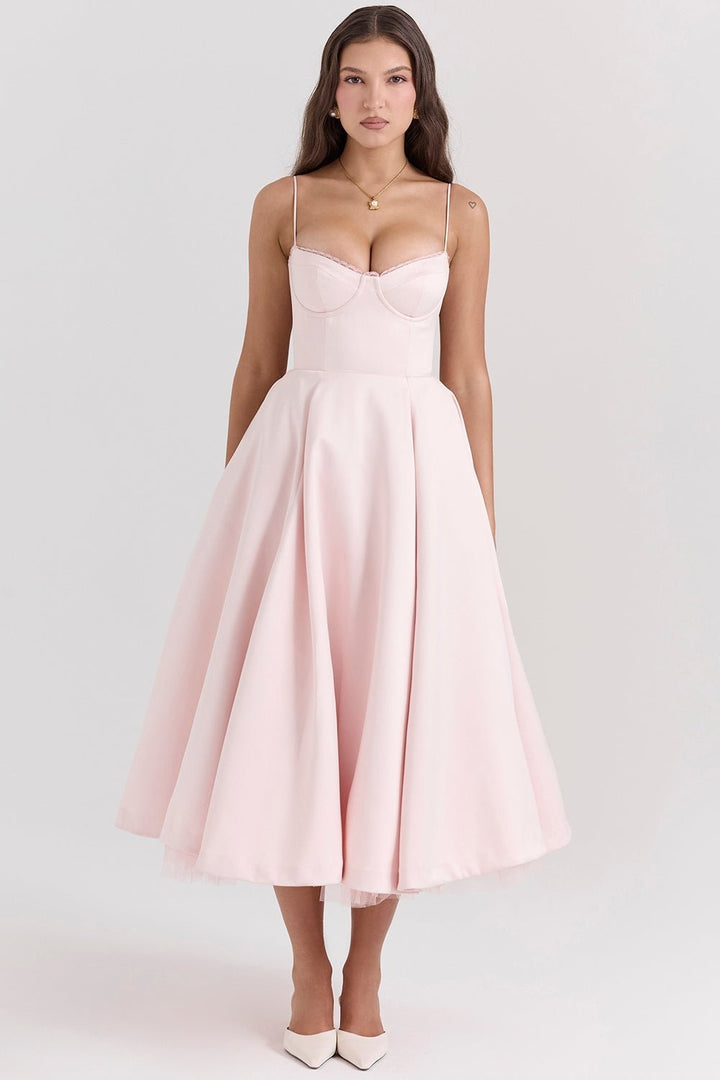 Women's Vintage Sleeveless A-Line Midi Dress
