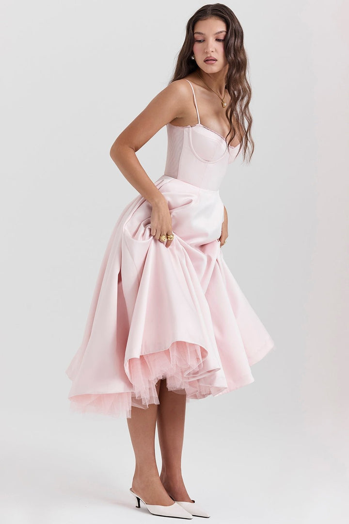 Women's Vintage Sleeveless A-Line Midi Dress