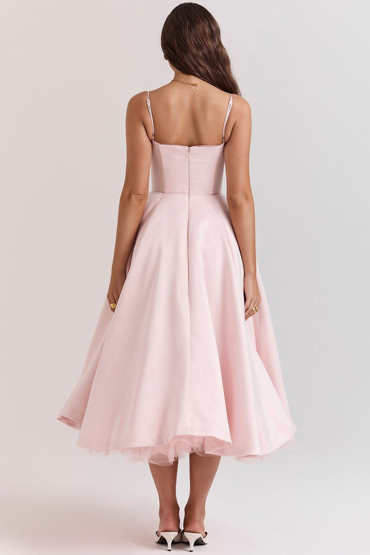 Women's Vintage Sleeveless A-Line Midi Dress