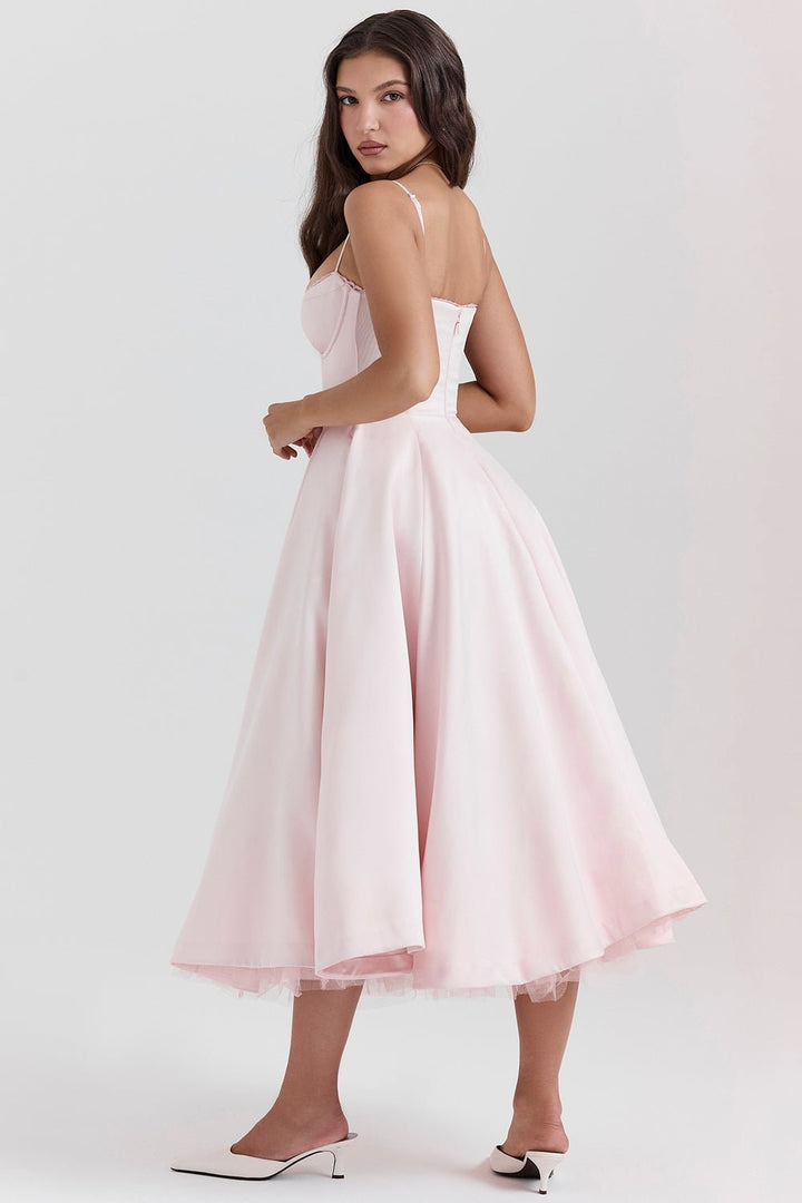 Women's Vintage Sleeveless A-Line Midi Dress