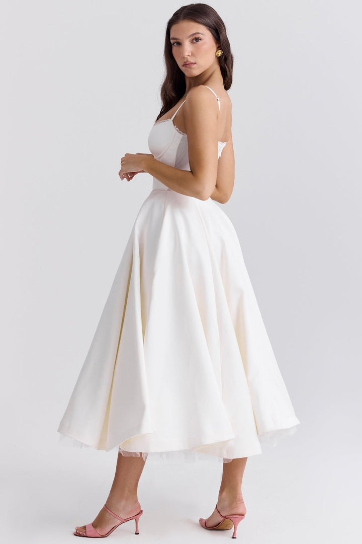Women's Vintage Sleeveless A-Line Midi Dress