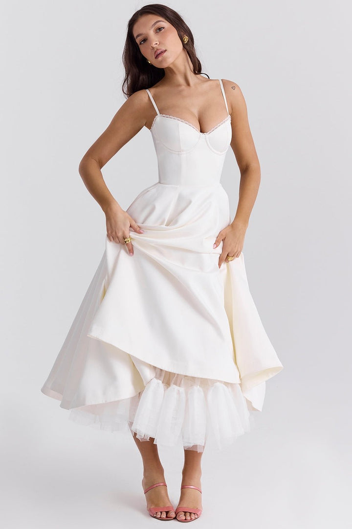 Women's Vintage Sleeveless A-Line Midi Dress