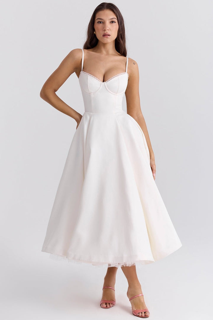 Women's Vintage Sleeveless A-Line Midi Dress
