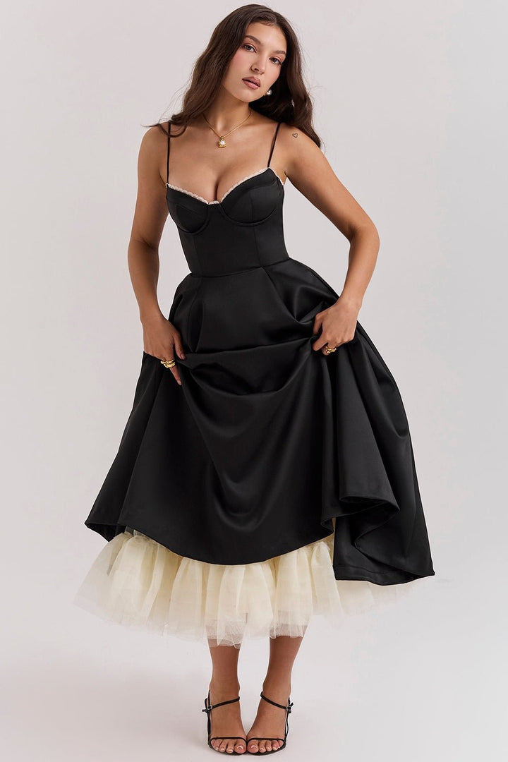 Women's Vintage Sleeveless A-Line Midi Dress