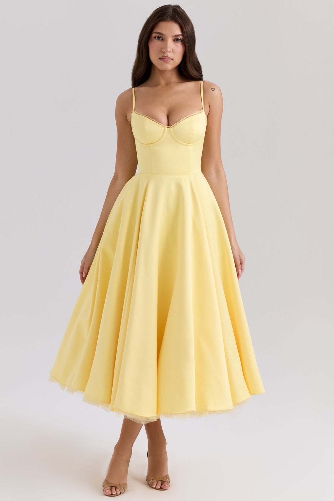 Women's Vintage Sleeveless A-Line Midi Dress