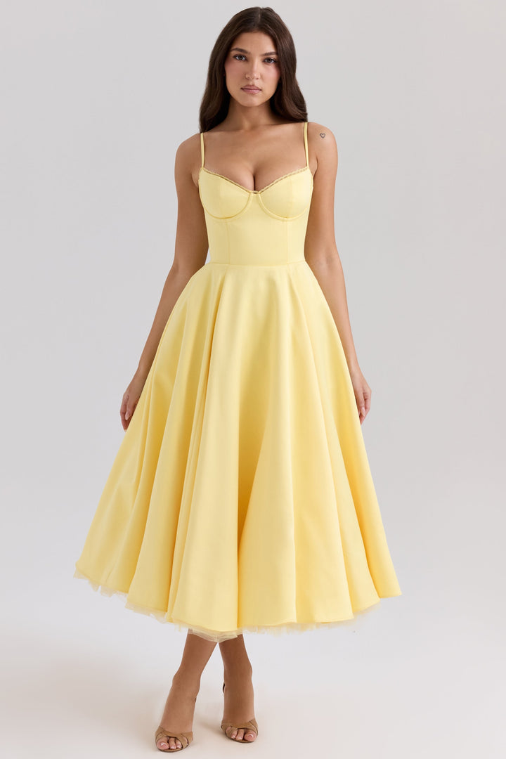Women's Vintage Sleeveless A-Line Midi Dress