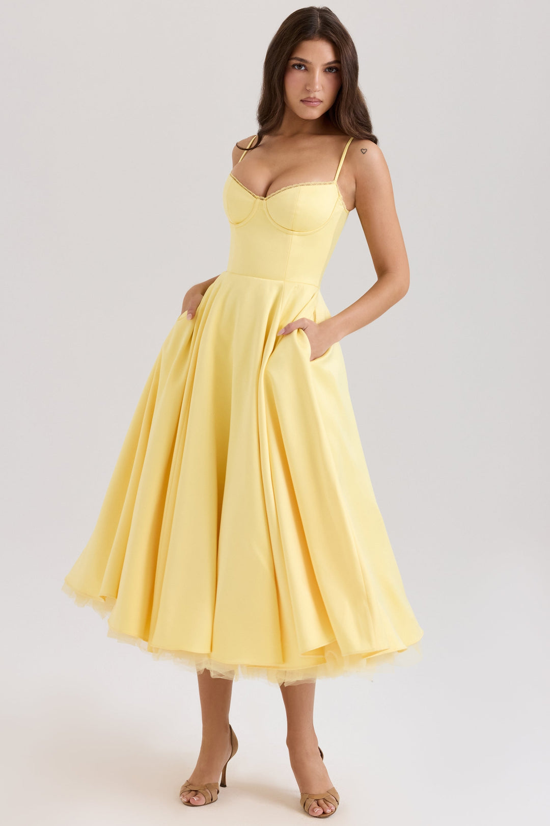 Women's Vintage Sleeveless A-Line Midi Dress