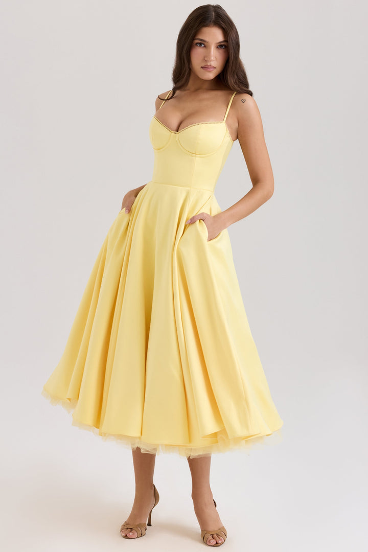 Women's Vintage Sleeveless A-Line Midi Dress