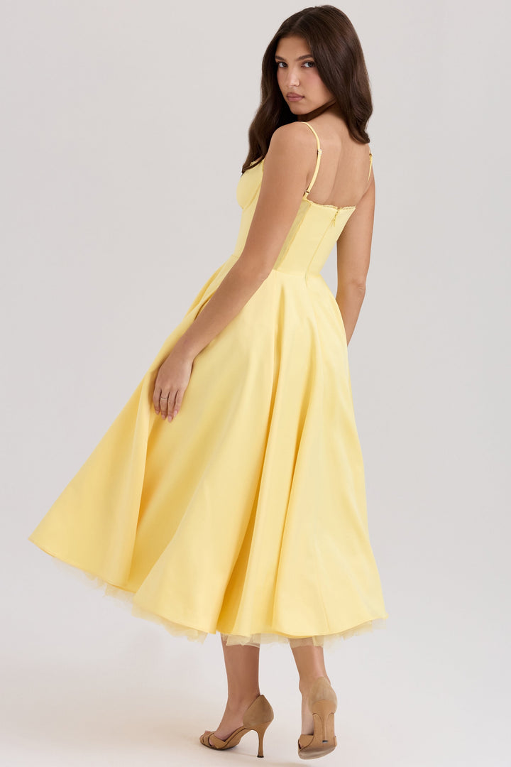 Women's Vintage Sleeveless A-Line Midi Dress