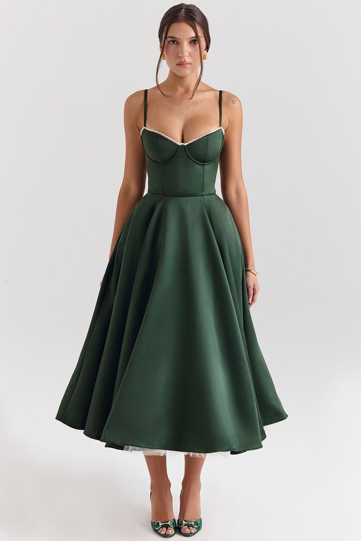 Women's Vintage Sleeveless A-Line Midi Dress