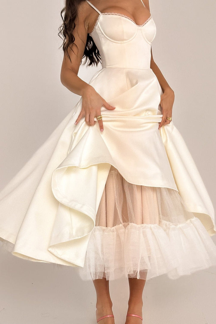 Women's Vintage Sleeveless A-Line Midi Dress