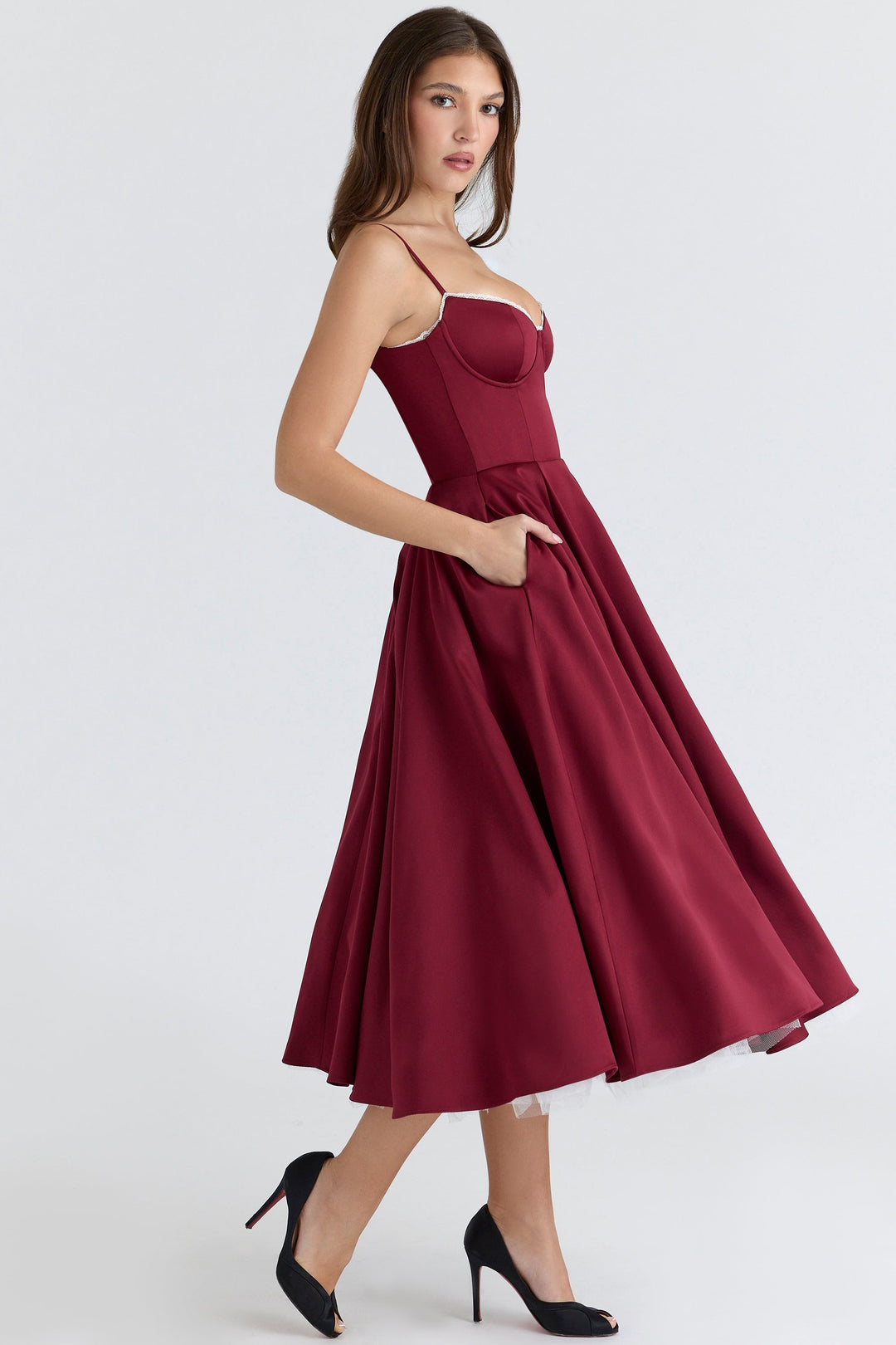 Women's Vintage Sleeveless A-Line Midi Dress