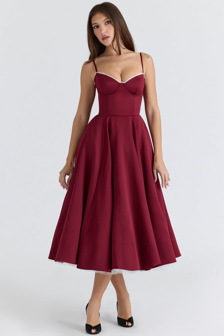 Women's Vintage Sleeveless A-Line Midi Dress