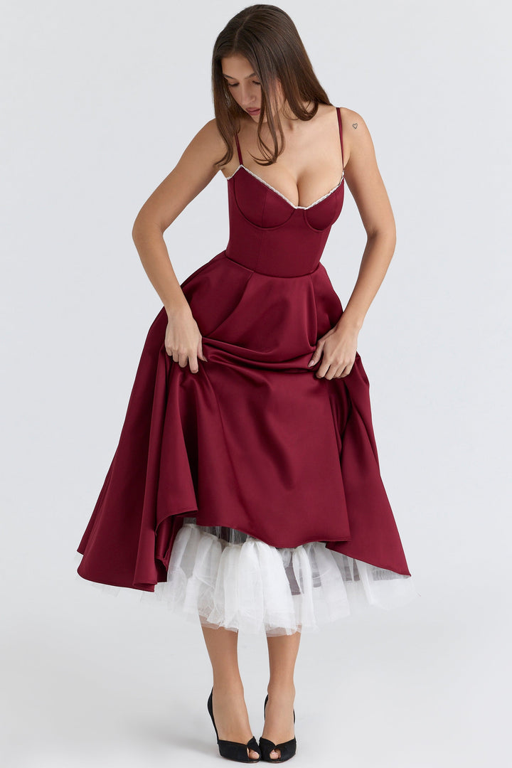 Women's Vintage Sleeveless A-Line Midi Dress
