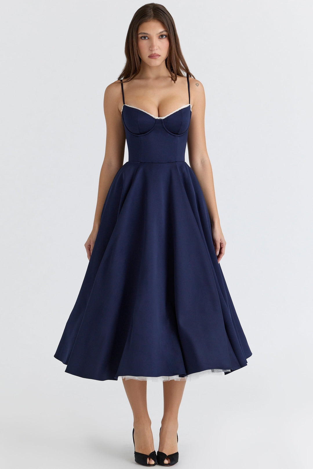 Women's Vintage Sleeveless A-Line Midi Dress