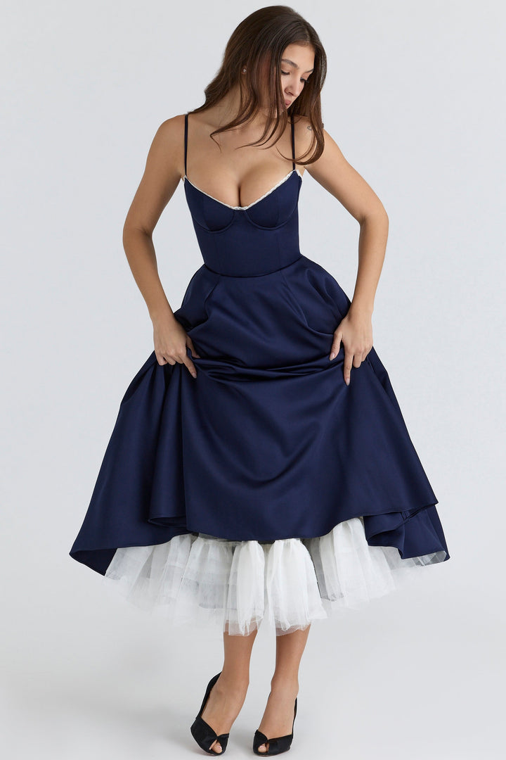 Women's Vintage Sleeveless A-Line Midi Dress