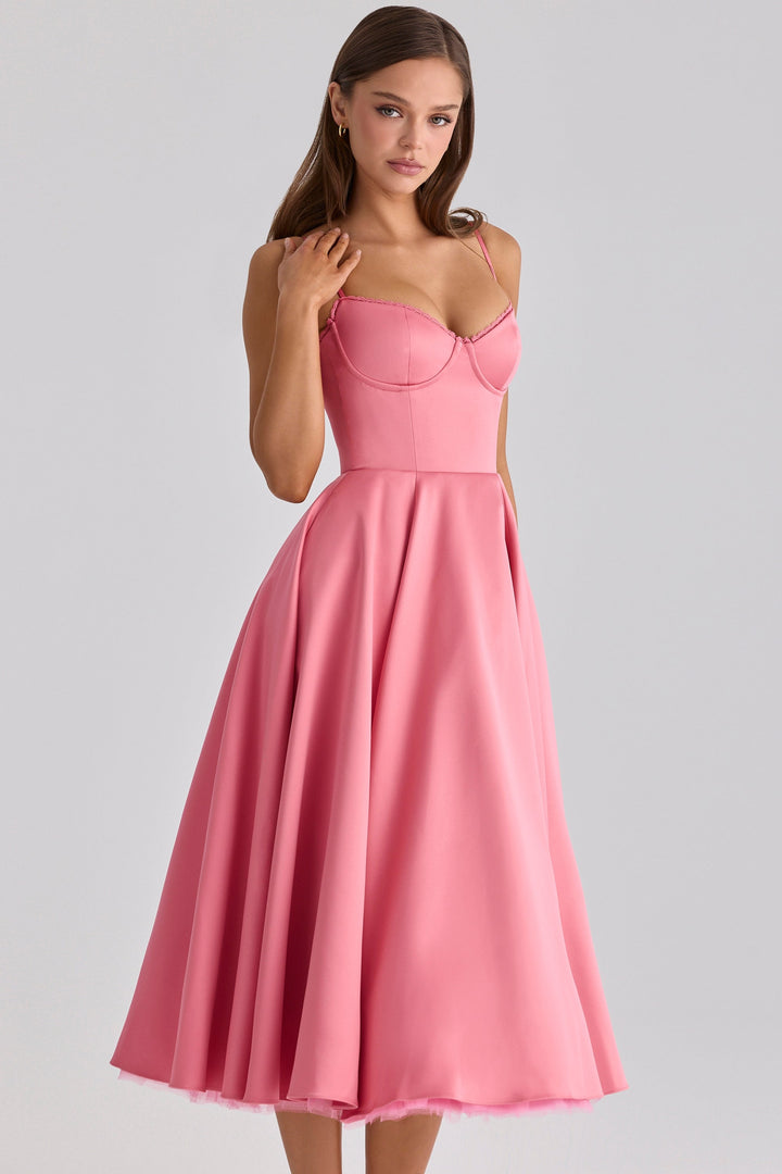Women's Vintage Sleeveless A-Line Midi Dress