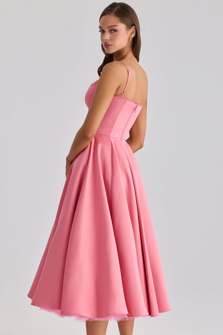 Women's Vintage Sleeveless A-Line Midi Dress