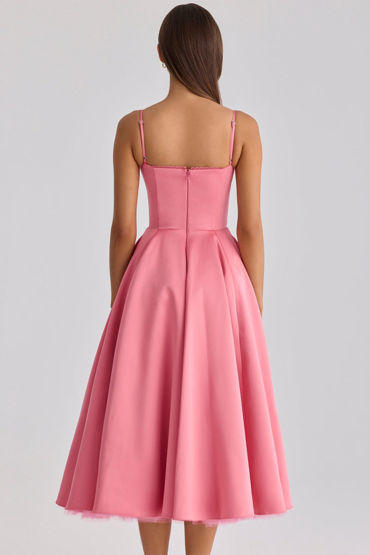 Women's Vintage Sleeveless A-Line Midi Dress