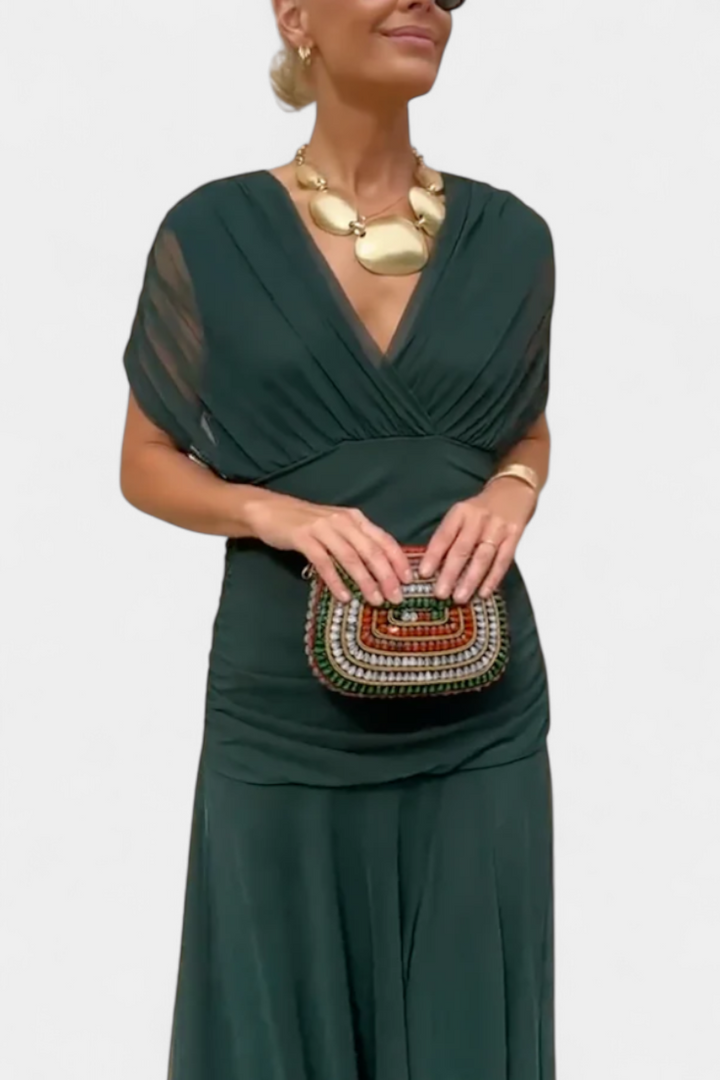 Robe de Soirée Femme Longue Fluide à Épaules Dégagées