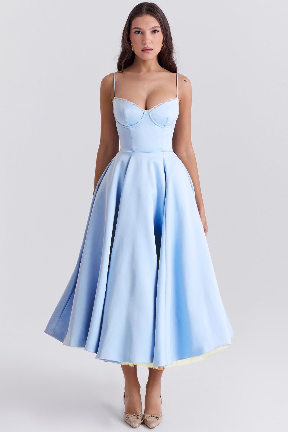 Women's Vintage Sleeveless A-Line Midi Dress