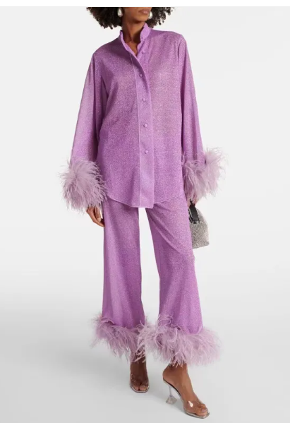 Completo Paillettes e Piume da Donna per Serata