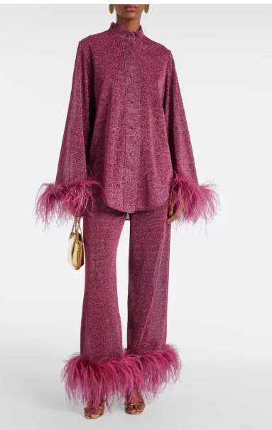 Completo Paillettes e Piume da Donna per Serata