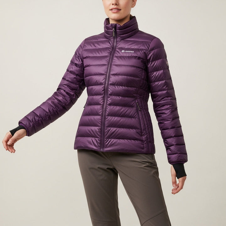 Doudoune Matelassée Pour Femme Avec Col Montant