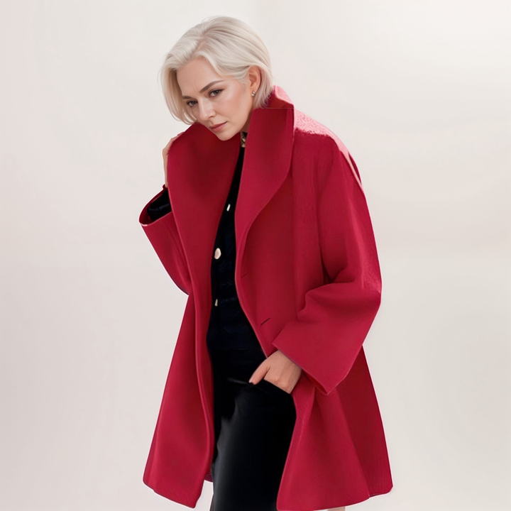 Manteau Long Élégant pour Femme à Col Oversize