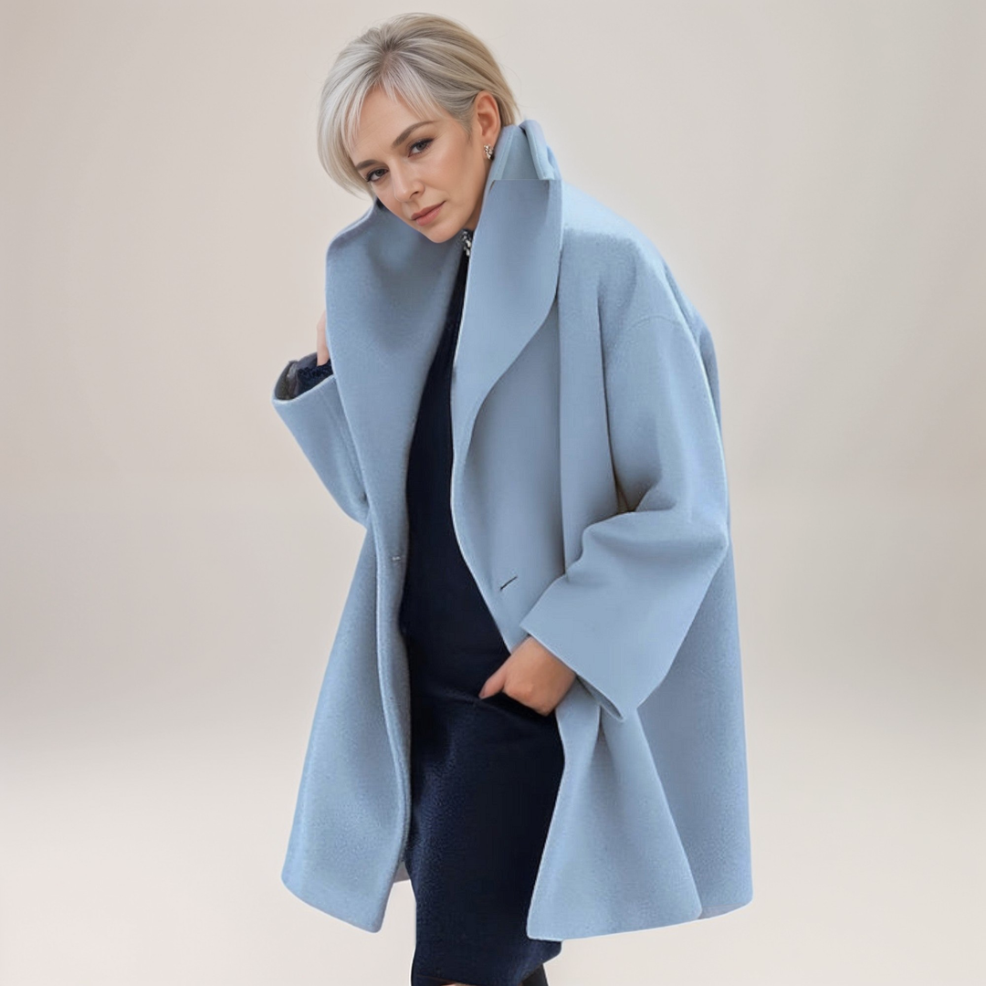 Manteau Long Élégant pour Femme à Col Oversize