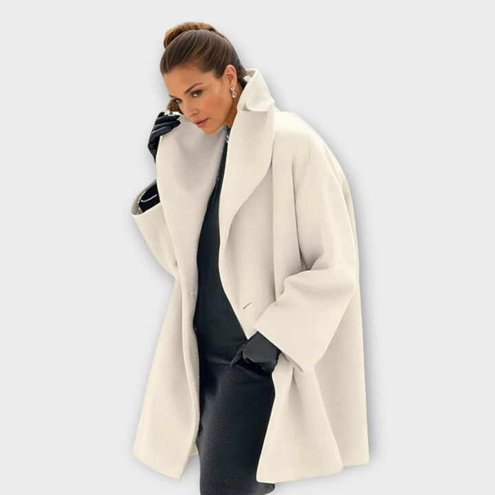Manteau Long Élégant pour Femme à Col Oversize